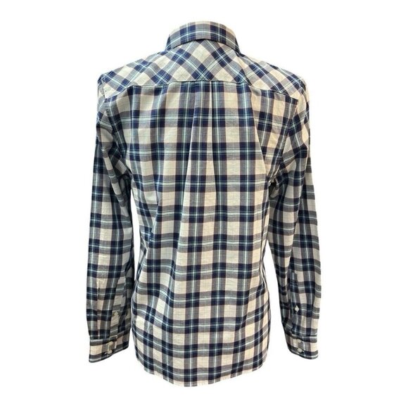 UNTUCKIT Womens Sorbo Button Up Blouse~Size 4~Blue Plaid Long Sleeve NWT L11 21 - Picture 5 of 12